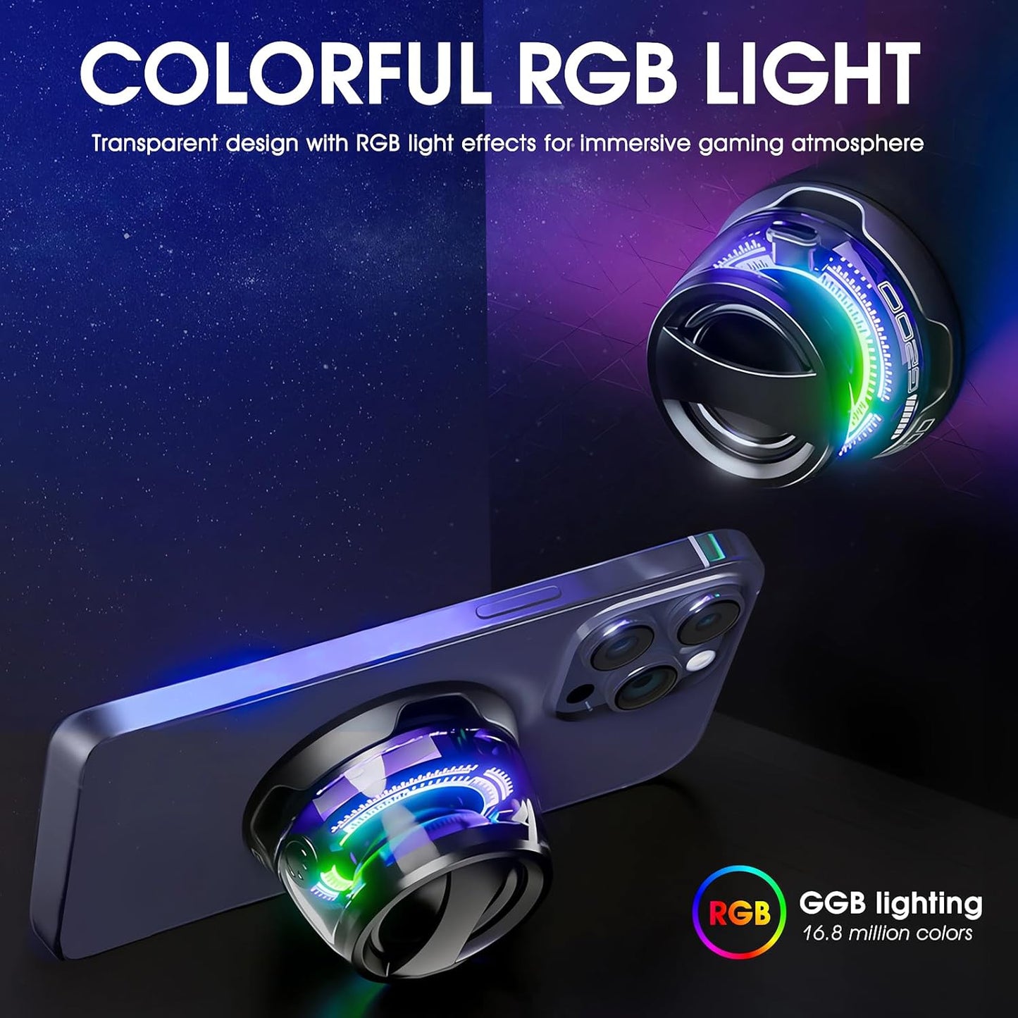 Magnetic Bluetooth Speaker with Multi-RGB Color Light and Phone Holder for Metal Surfaces - Compact Mini Speaker for Shower, Room, Bike, Car, and Outdoor Use - Ideal Gift for Teens (Black, 1 Pack)